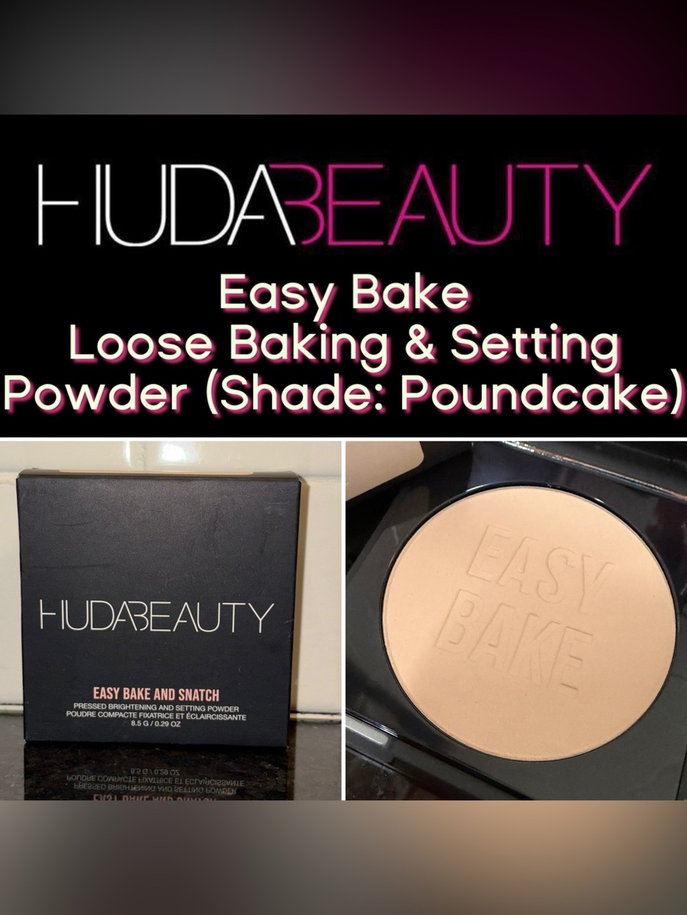 Huda Beauty - Easy Bake Loose Baking & Setting Powder (Shade: Poundcake) - New